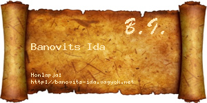 Banovits Ida névjegykártya
